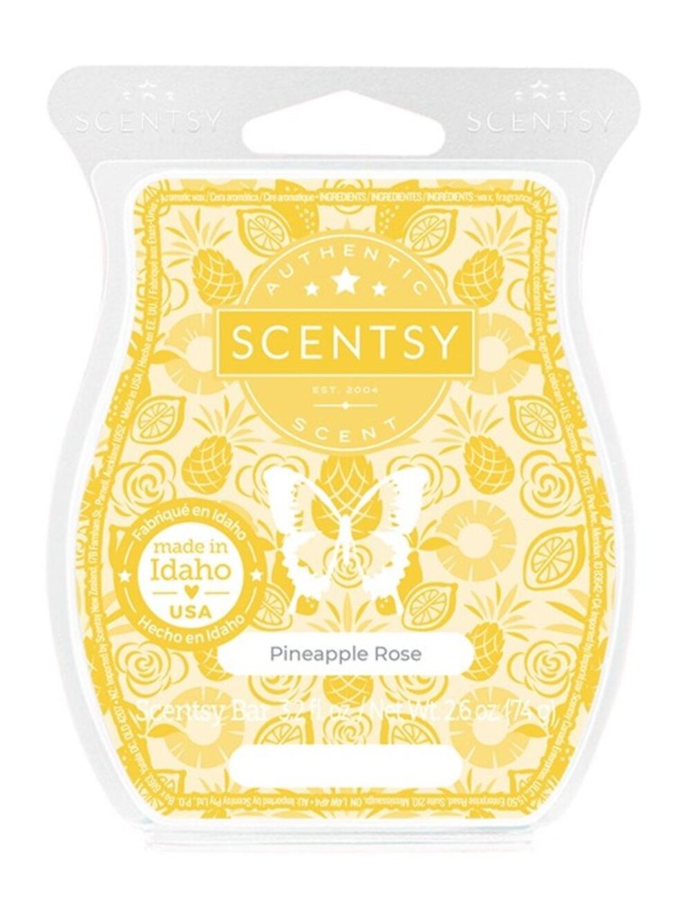 Scentsy PINEAPPLE ROSE Scented Wax Bar Melt New